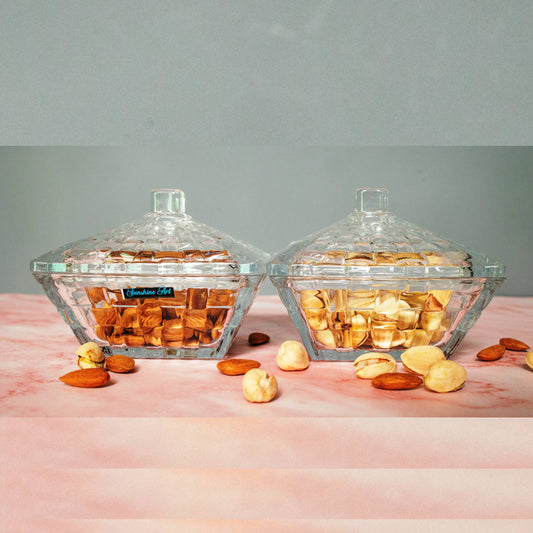 Candy Cookie Jewelry Food Container Wedding Event Gift Glass Storage Jars With GlassCover