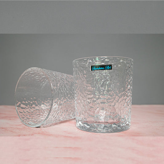 Cubic Patterned Drinking Glass - Set of 2
