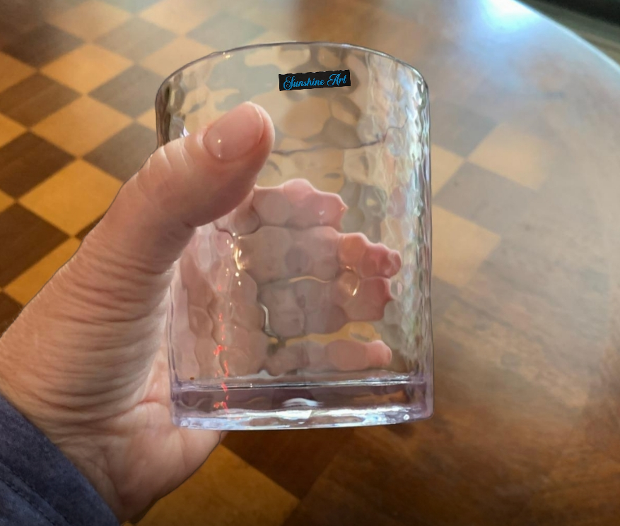 Hammer Patterned Drinking Glass