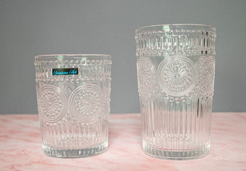 Modern Art Vintage Embossed Glass