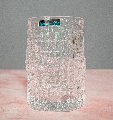 Chisel Patterned Drinking Glass